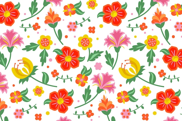 Colorful exotic floral background