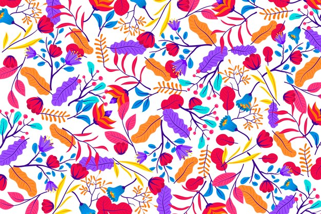 Colorful exotic floral background