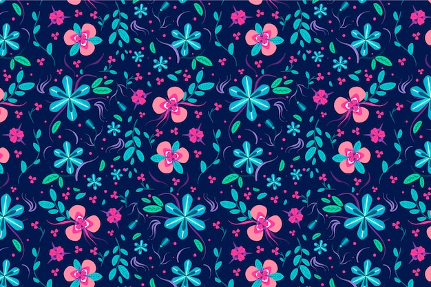 Colorful exotic floral background