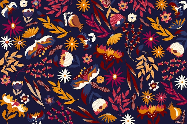 Colorful exotic floral screensaver