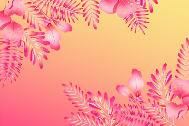 Colorful exotic tropical leaves background