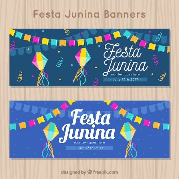 colorful festa junina banners