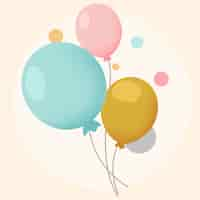 Free vector colorful festive balloons design vectors