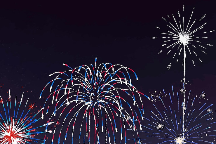 Free Vector colorful fireworks background in celebration theme