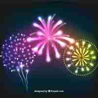 Free vector colorful fireworks background