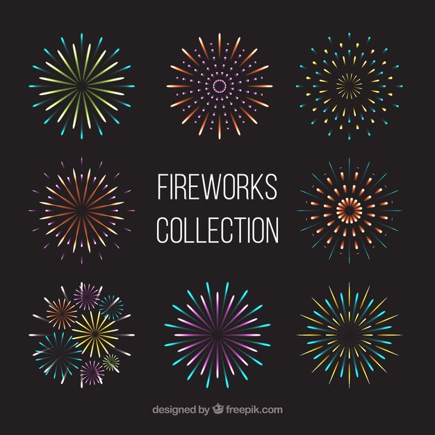 Colorful fireworks background