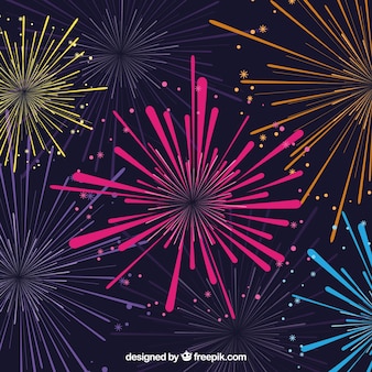 Colorful fireworks background