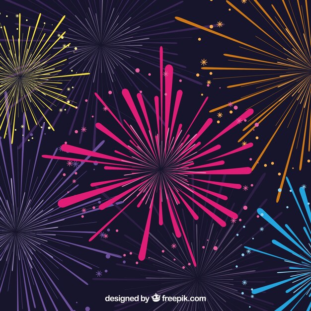 Colorful fireworks background