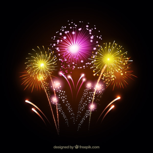 Download Free Colorful fireworks SVG DXF EPS PNG - SVG Cut Files ...