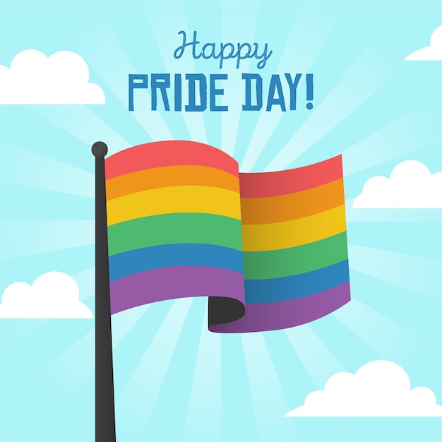 Colorful flag pride day design