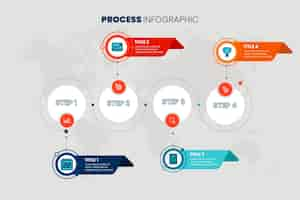 Vettore gratuito infografica immobiliare piatta colorata