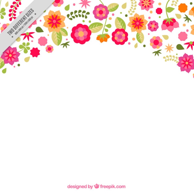 Free vector colorful floral background, flat style