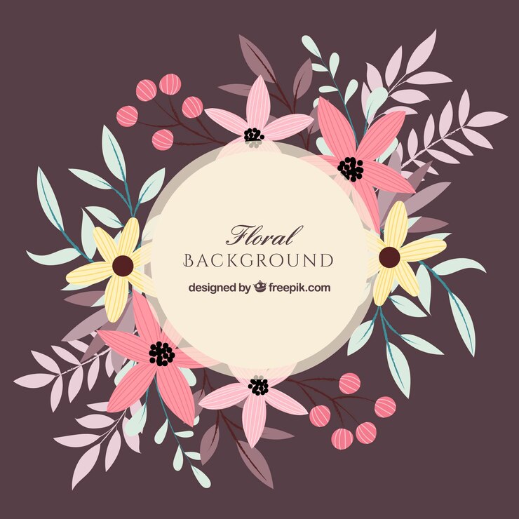 Free Vector colorful floral background in flat style