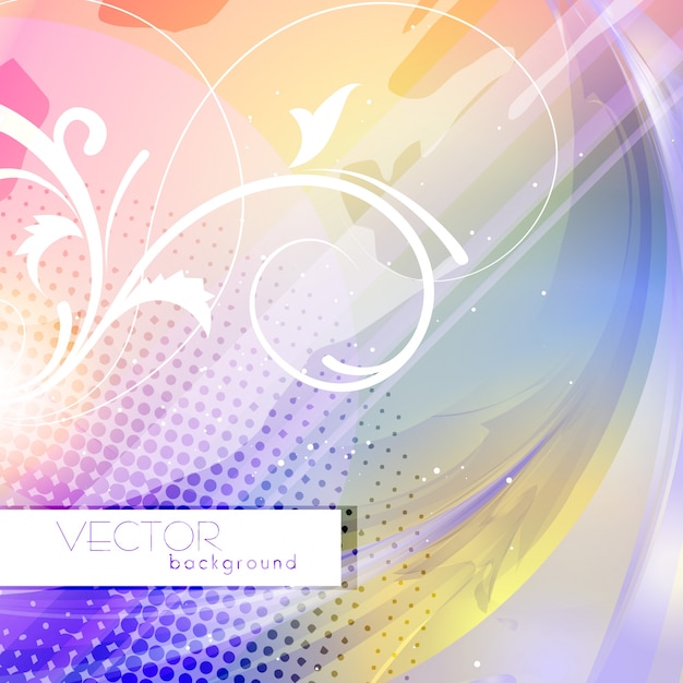 Free vector colorful floral background