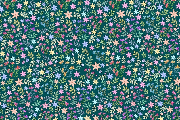 Бесплатное векторное изображение Красочный цветочный фон