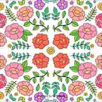 Free vector colorful floral embroidery background