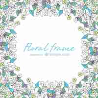 Free vector colorful floral frame