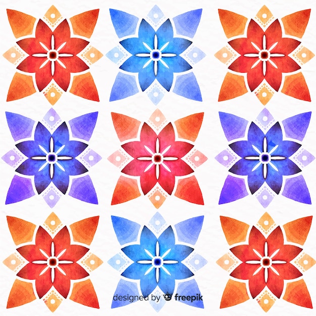 Colorful floral ornament background