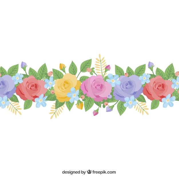 Colorful floral ornament