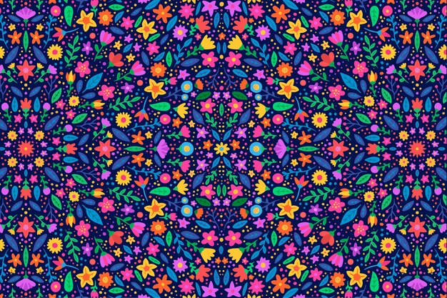 Colorful floral pattern background