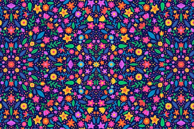 Colorful floral pattern background