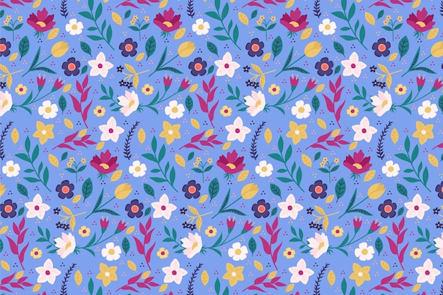 Free vector colorful floral pattern