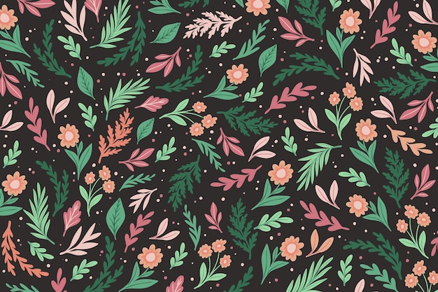 Free vector colorful floral print background