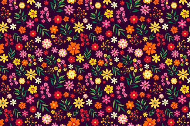 Colorful floral print background