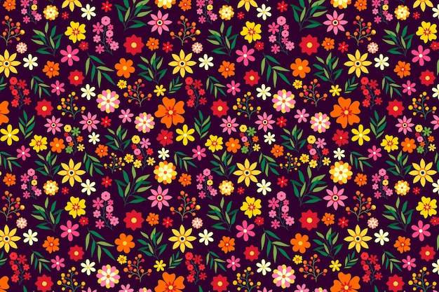 Colorful floral print background