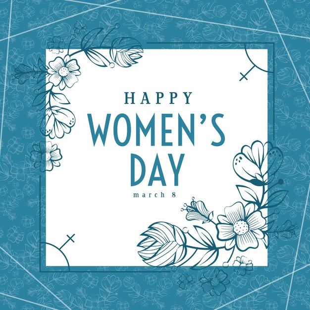 Colorful floral women's day greeting