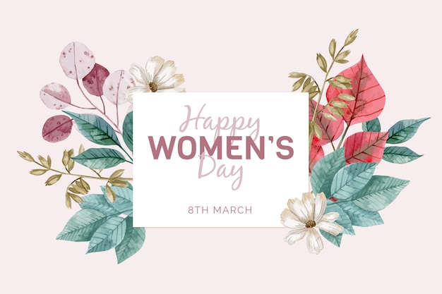 Free vector colorful floral women's day greeting