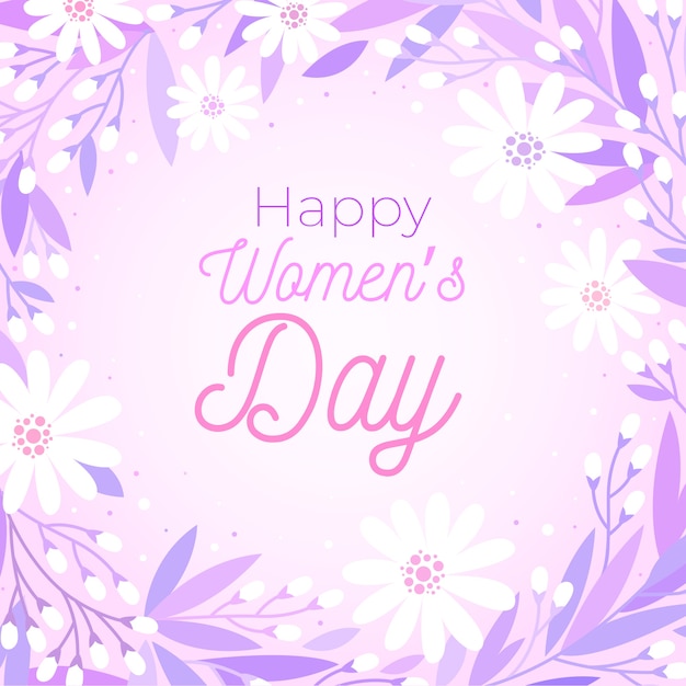 Free vector colorful floral women's day greeting