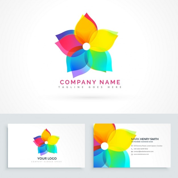 Free vector a colorful flower logo