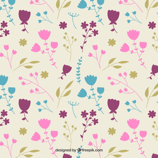 Colorful flowers pattern