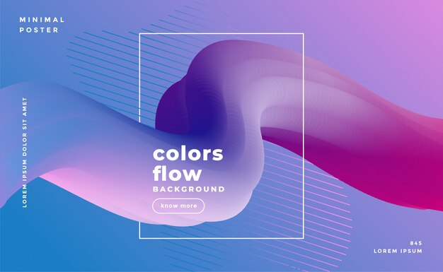  colorful flowing wave modern background  template