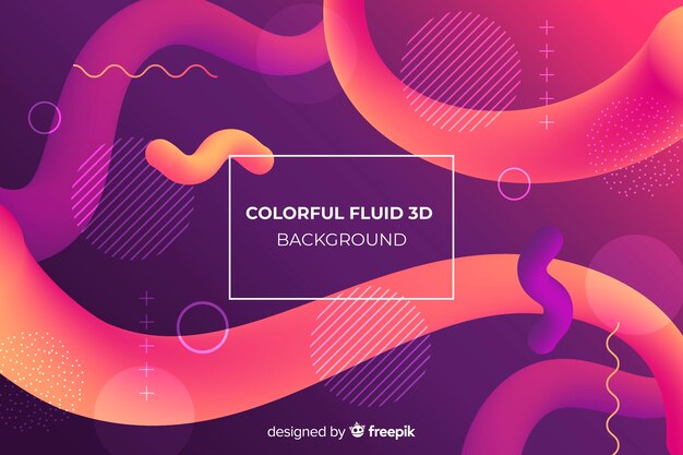 Colorful fluid 3d background