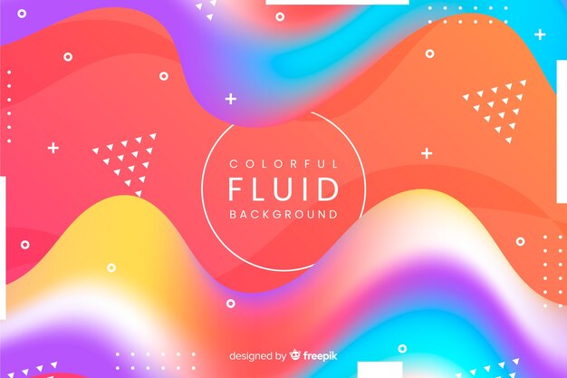 Colorful fluid 3d shape background