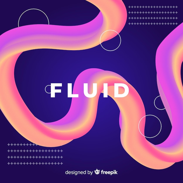 Free vector colorful fluid 3d shape background