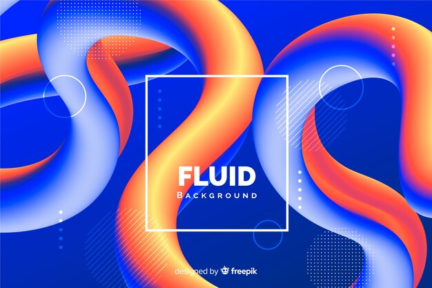 Colorful fluid 3d shapes background