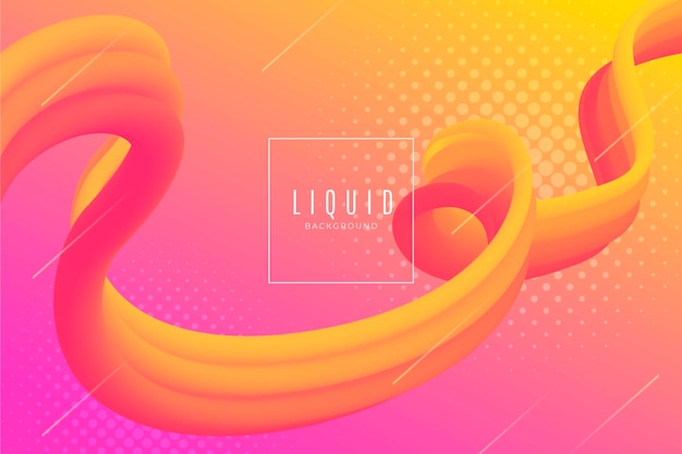 Free vector colorful fluid 3d shapes background