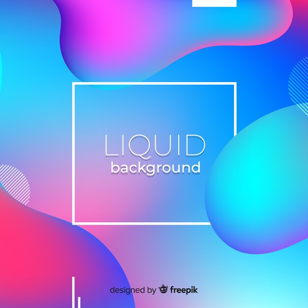 Colorful fluid 3d shapes background