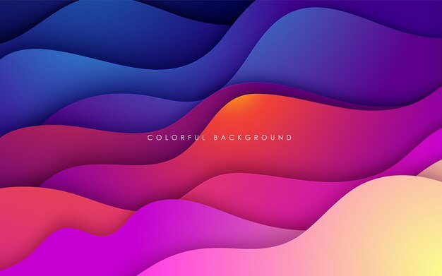 Colorful fluid dimension background dynamic wavy texture composition