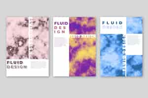 Free vector colorful fluid effect poster template concept