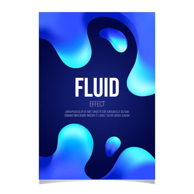 Free vector colorful fluid effect poster template