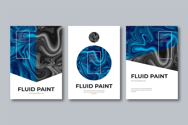 Colorful fluid effect poster template