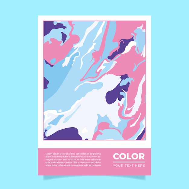 Colorful fluid effect poster template