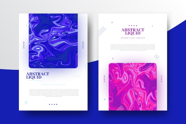 Free vector colorful fluid effect poster template