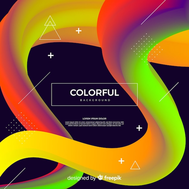 Colorful fluid shape background