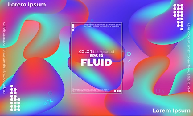 Free vector colorful fluid shape gradient background