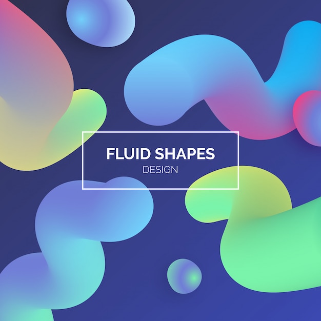 Colorful fluid shapes background